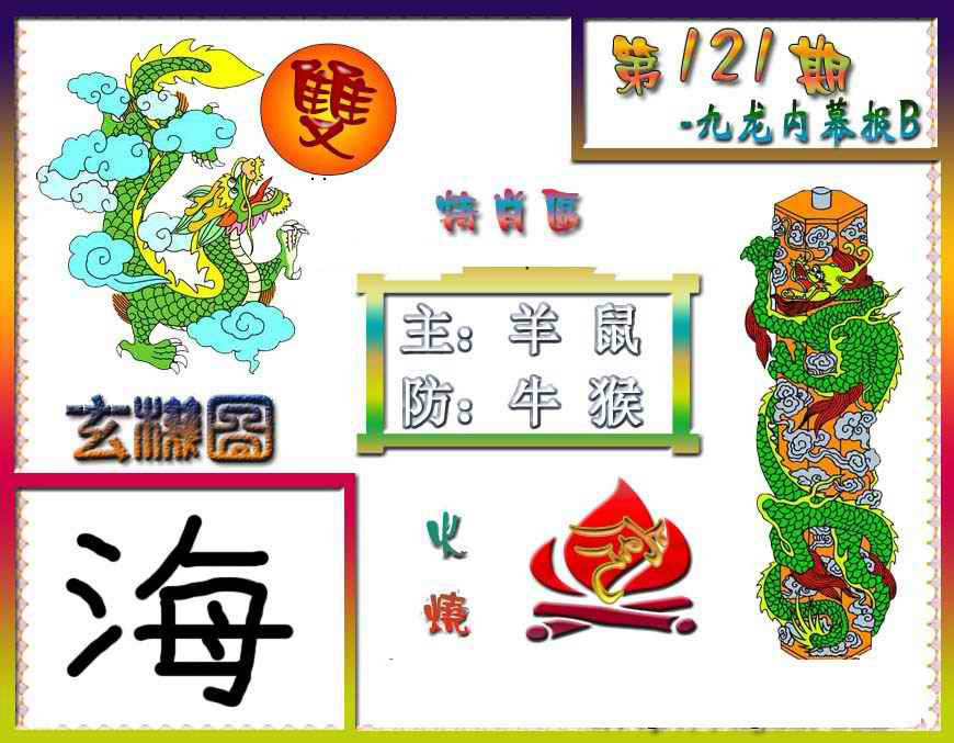 六合彩121期九龙内幕特肖图B