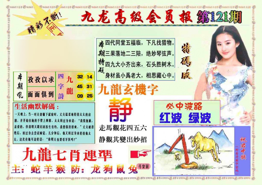 六合彩121期九龙高级会员报