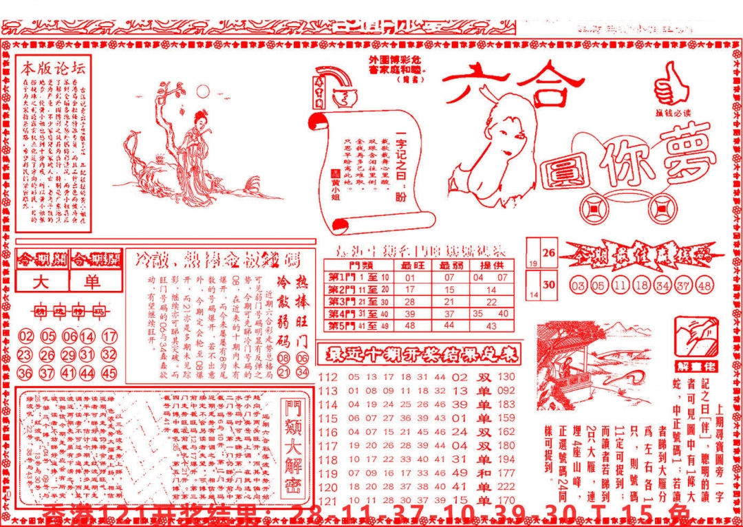 六合彩122期六合圆你梦A