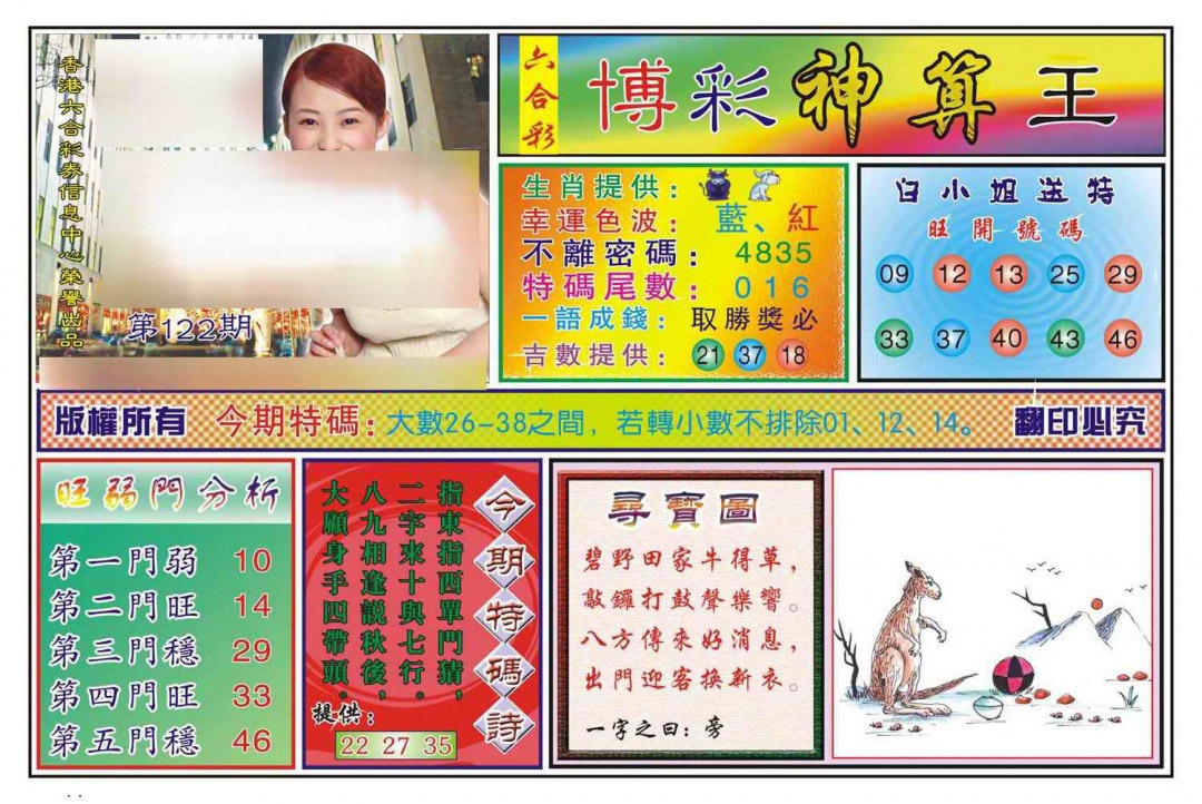 六合彩122期博彩神算王(新图)