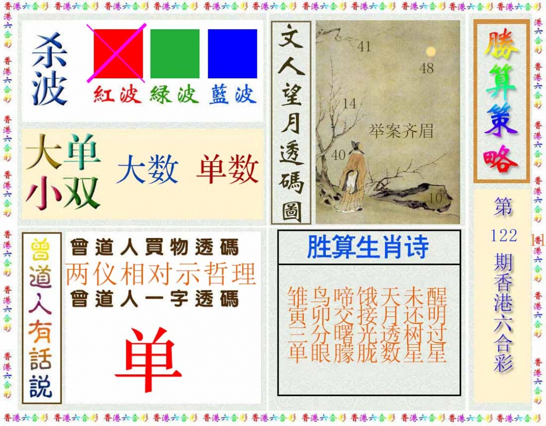 六合彩122期胜算策略(彩)