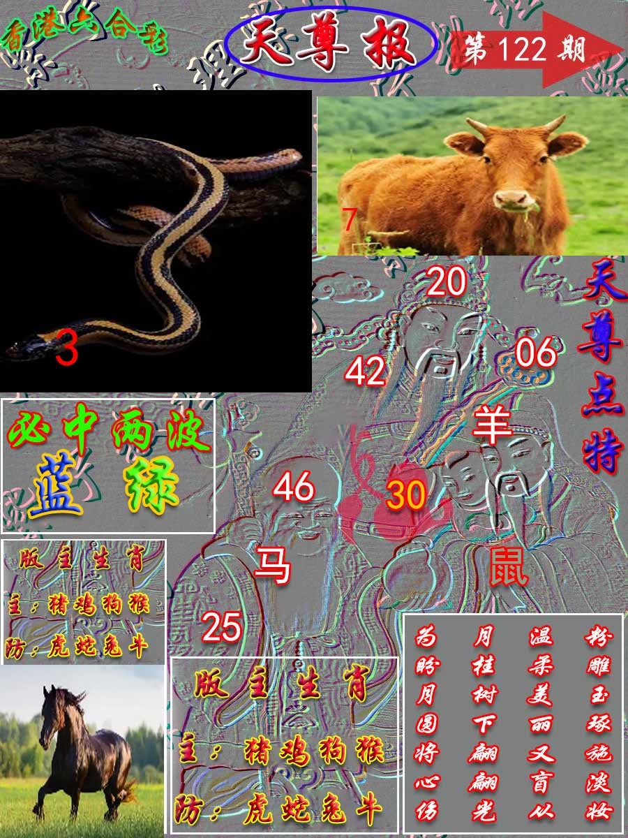 六合彩122期天尊报