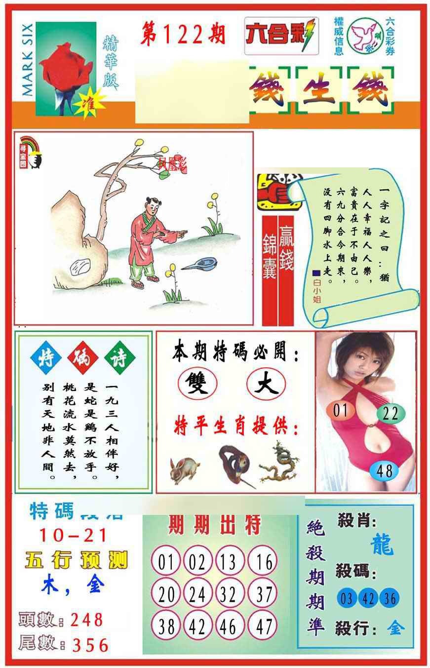 六合彩122期马经钱生钱(新图推荐)