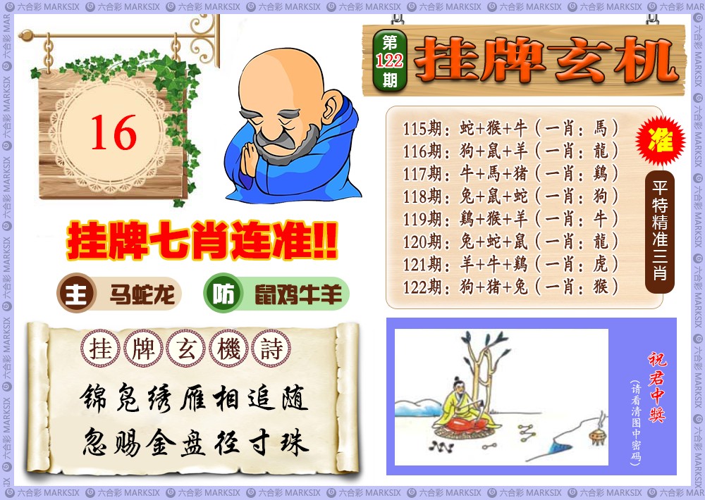 六合彩122期挂牌玄机(新图)