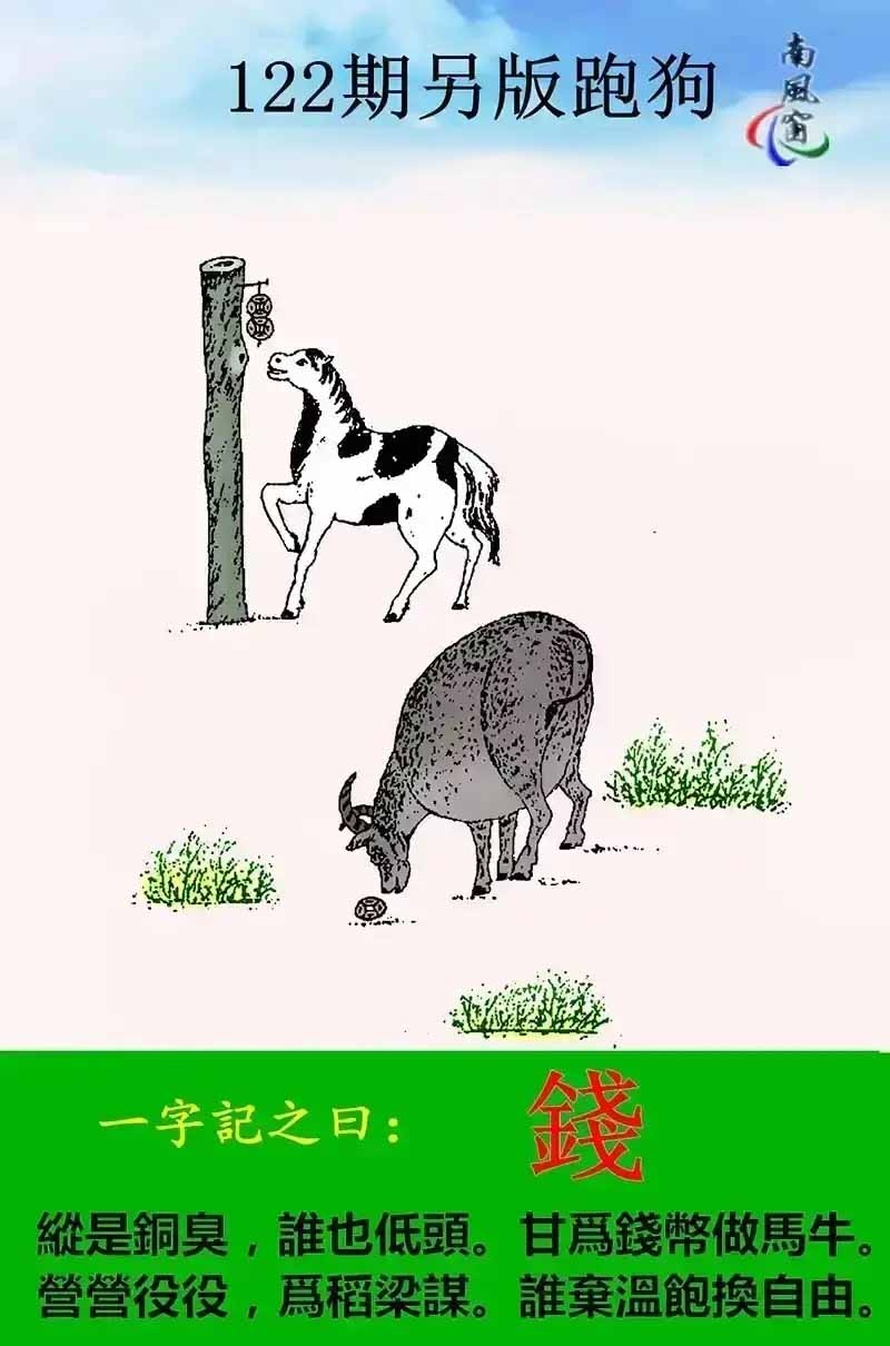 六合彩122期另版跑狗