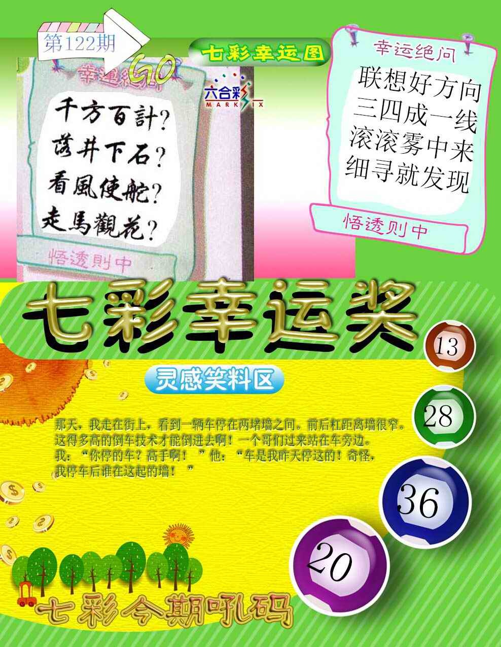 六合彩122期七彩幸运奖