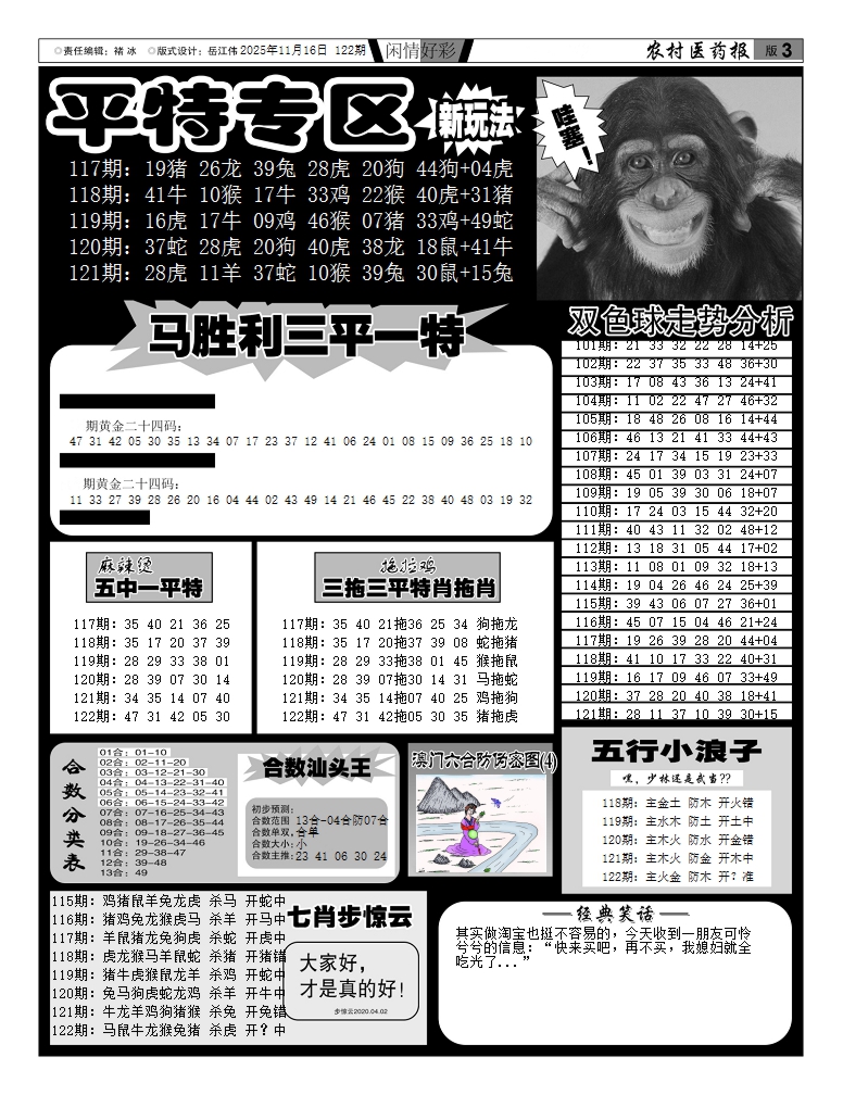 六合彩122期新粤彩(闲情好彩F)