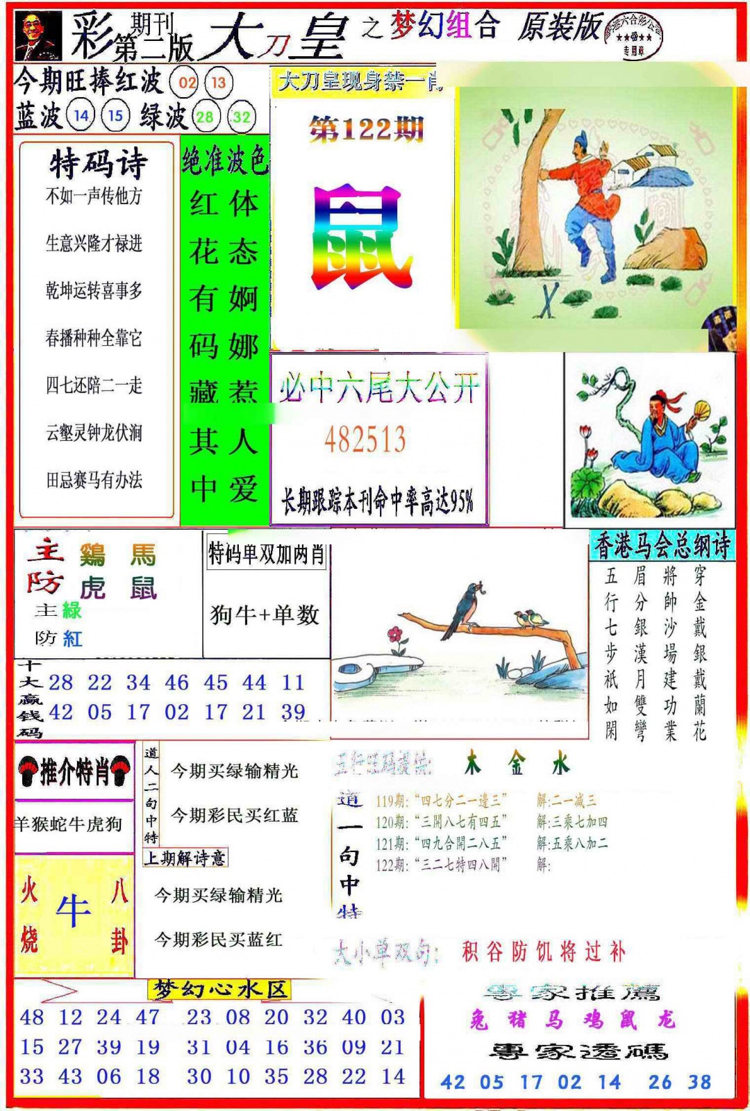 六合彩122期大刀皇之(梦幻组合)