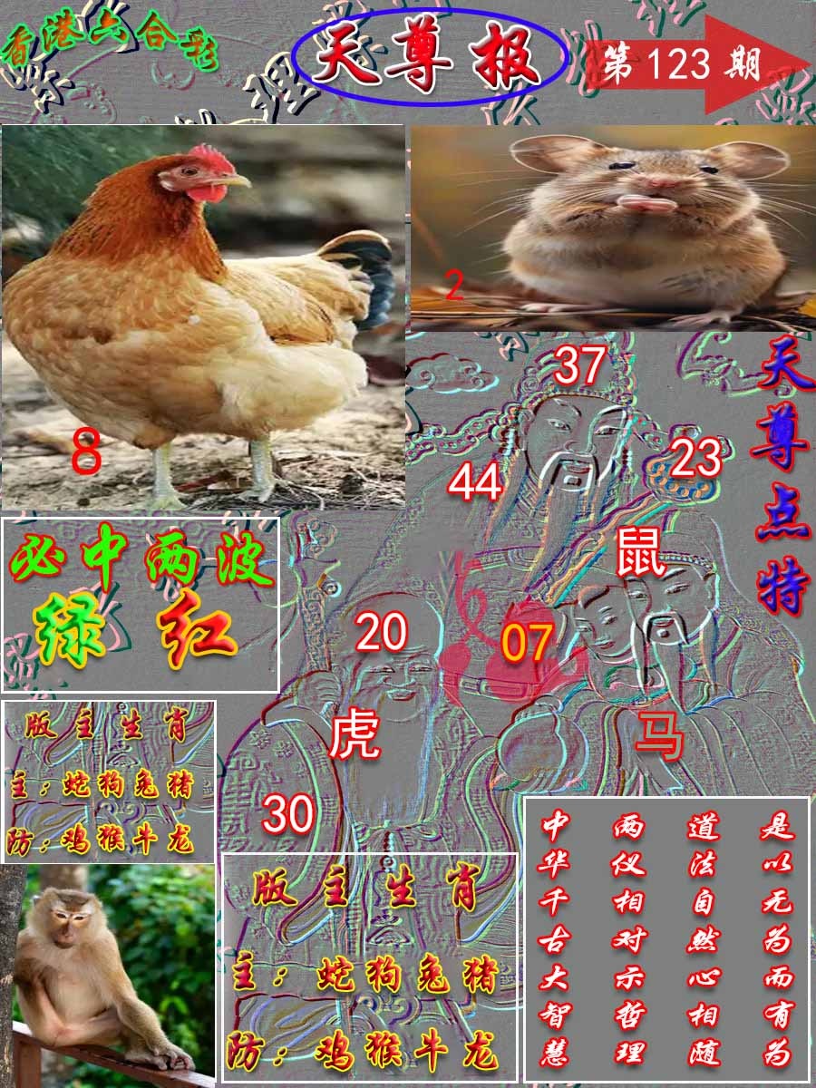 六合彩123期天尊报