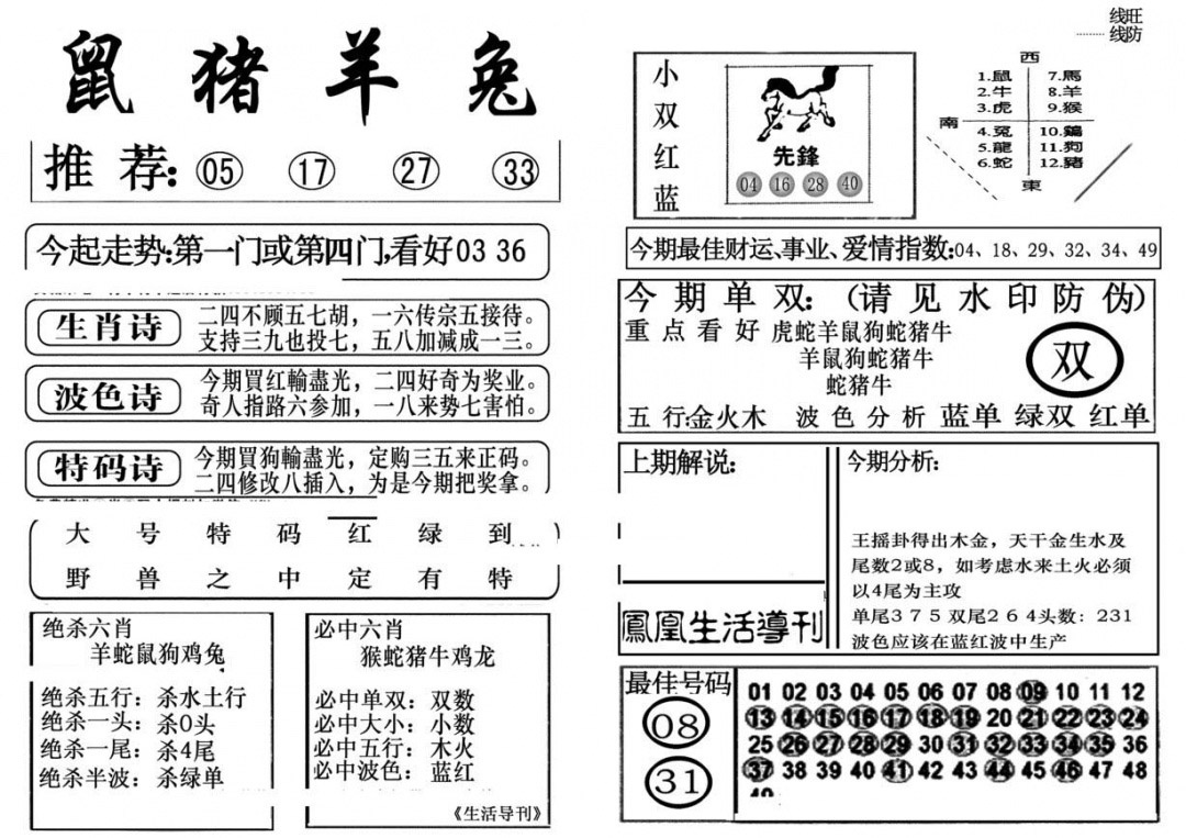 六合彩123期生活快报(新料)