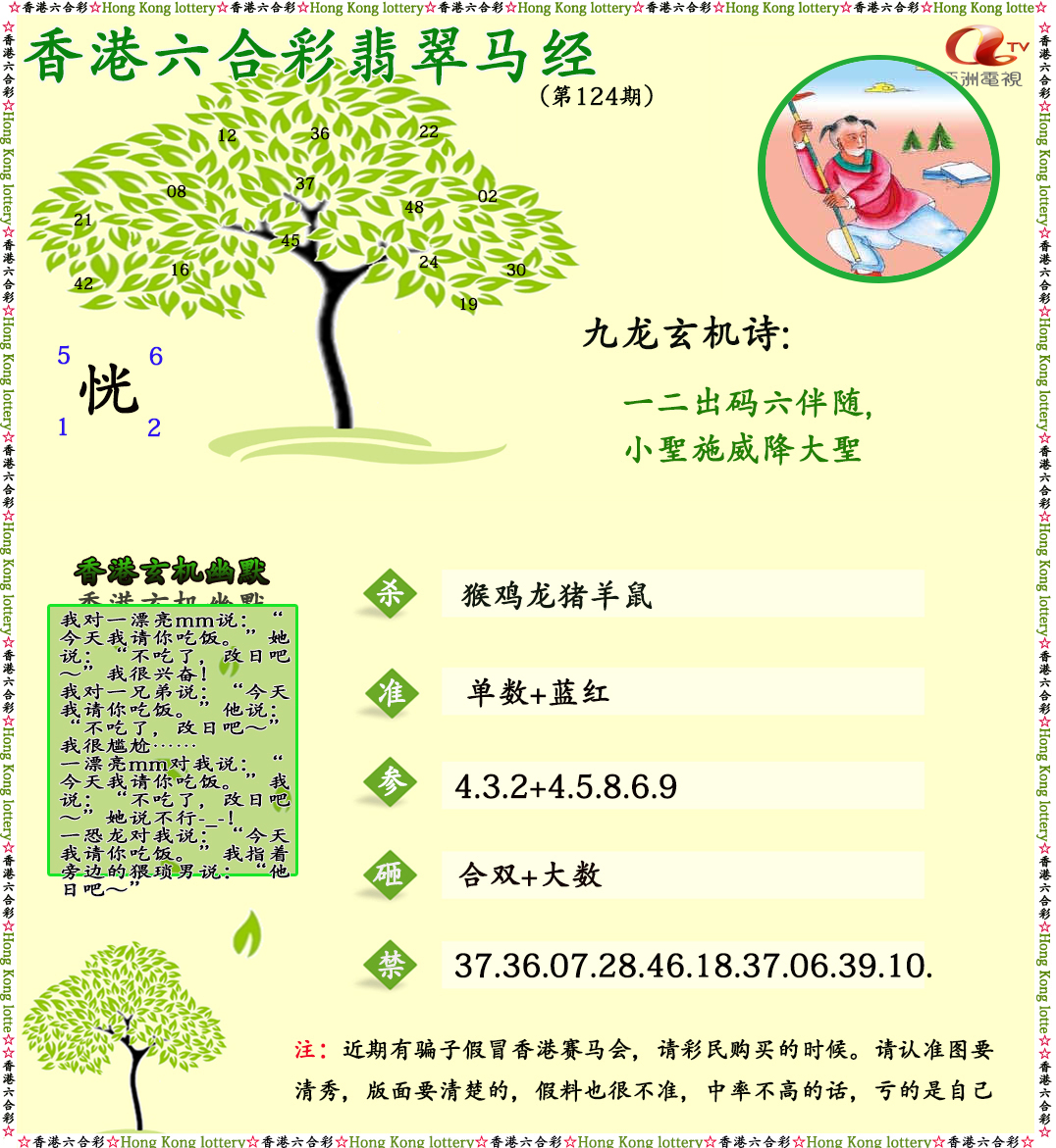 六合彩124期翡翠马经