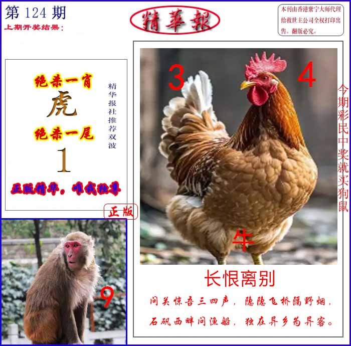 六合彩124期新精华报报