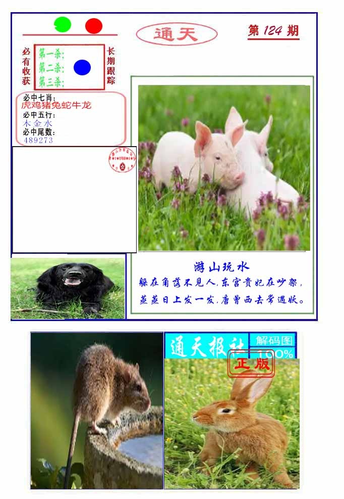六合彩124期通天杀波图2