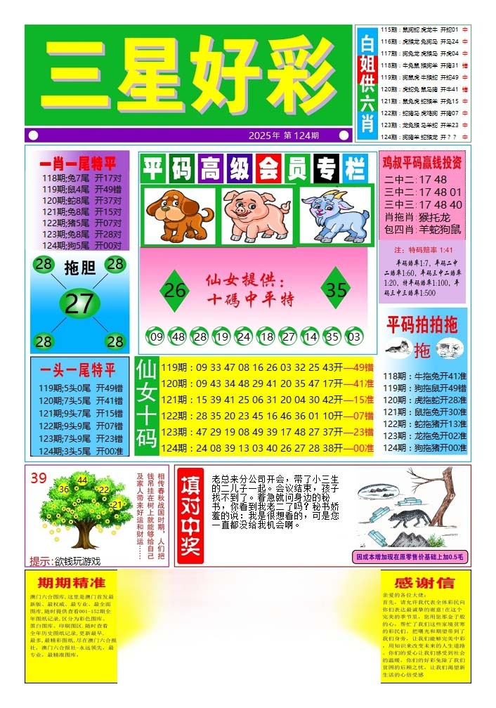 六合彩124期三星好彩4