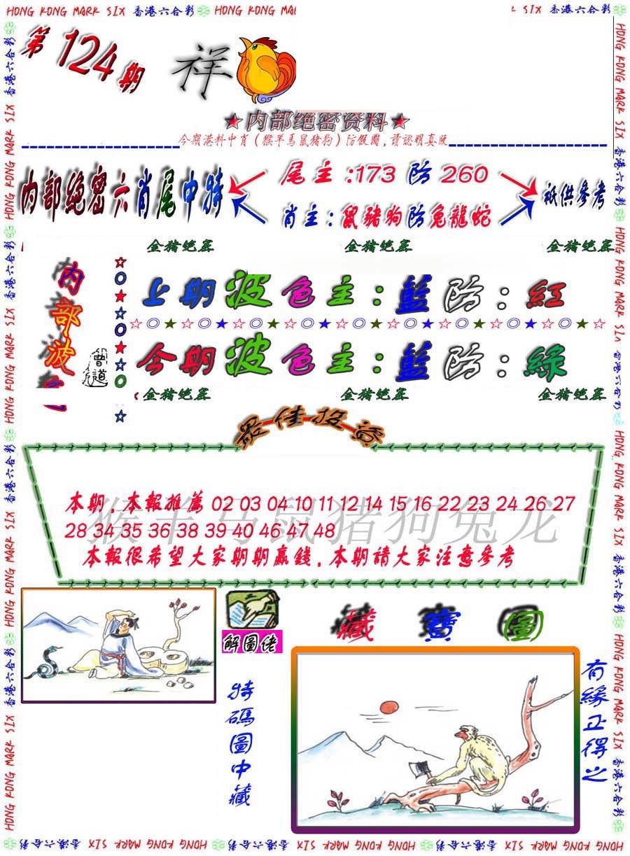 六合彩124期金鼠绝密图