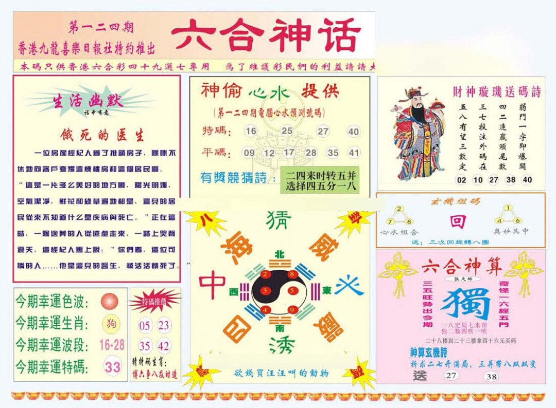 六合彩124期六合神话