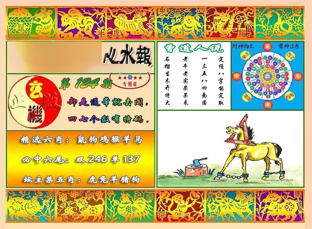 六合彩124期马经心水报