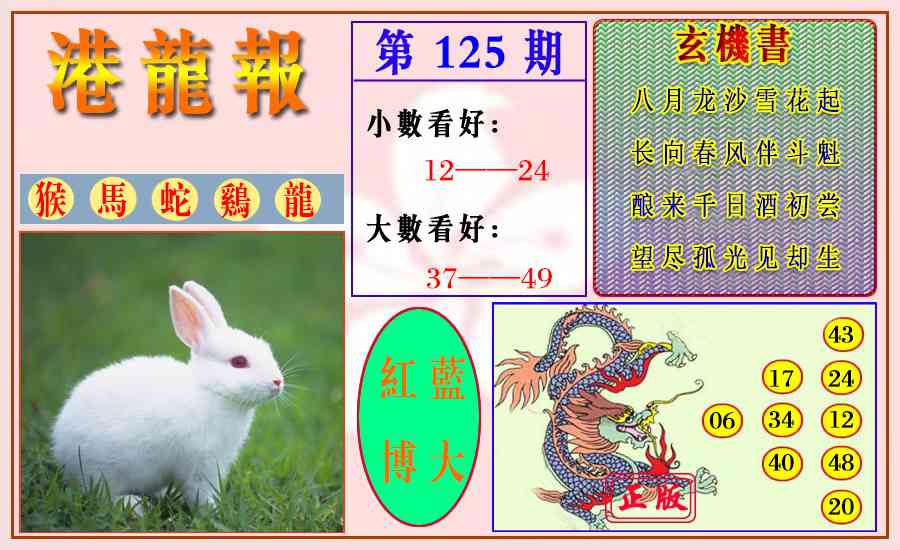 六合彩125期港龙报