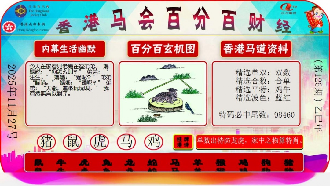 六合彩126期百分百财经