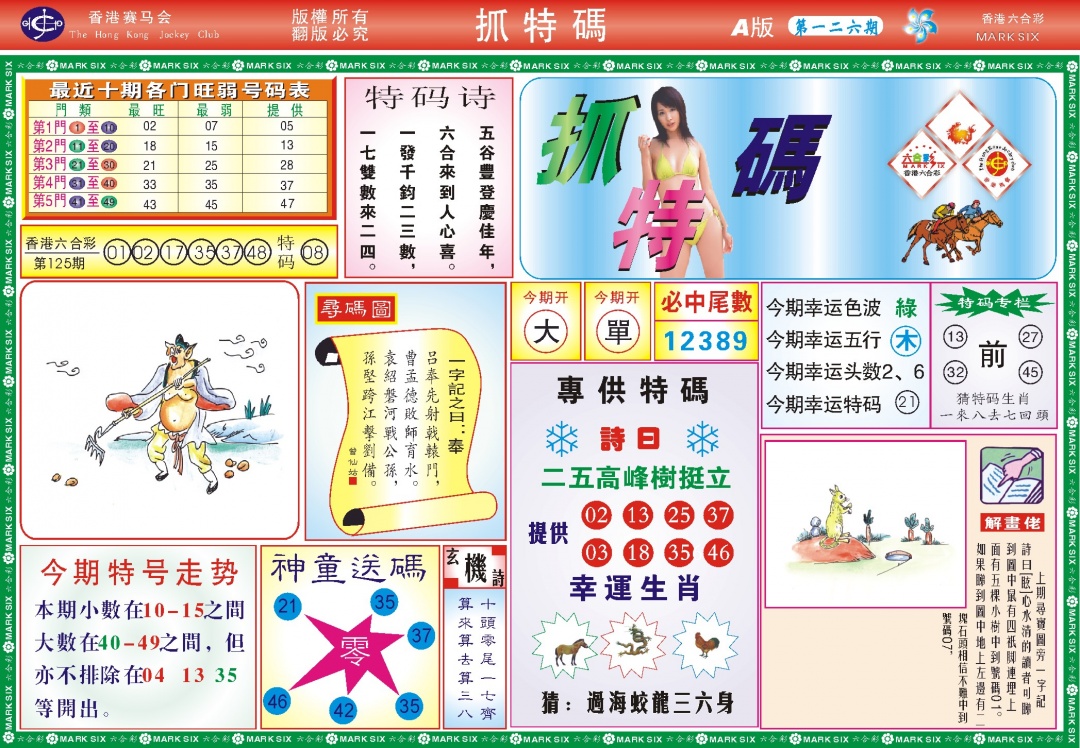 六合彩126期118抓特码A(新图)