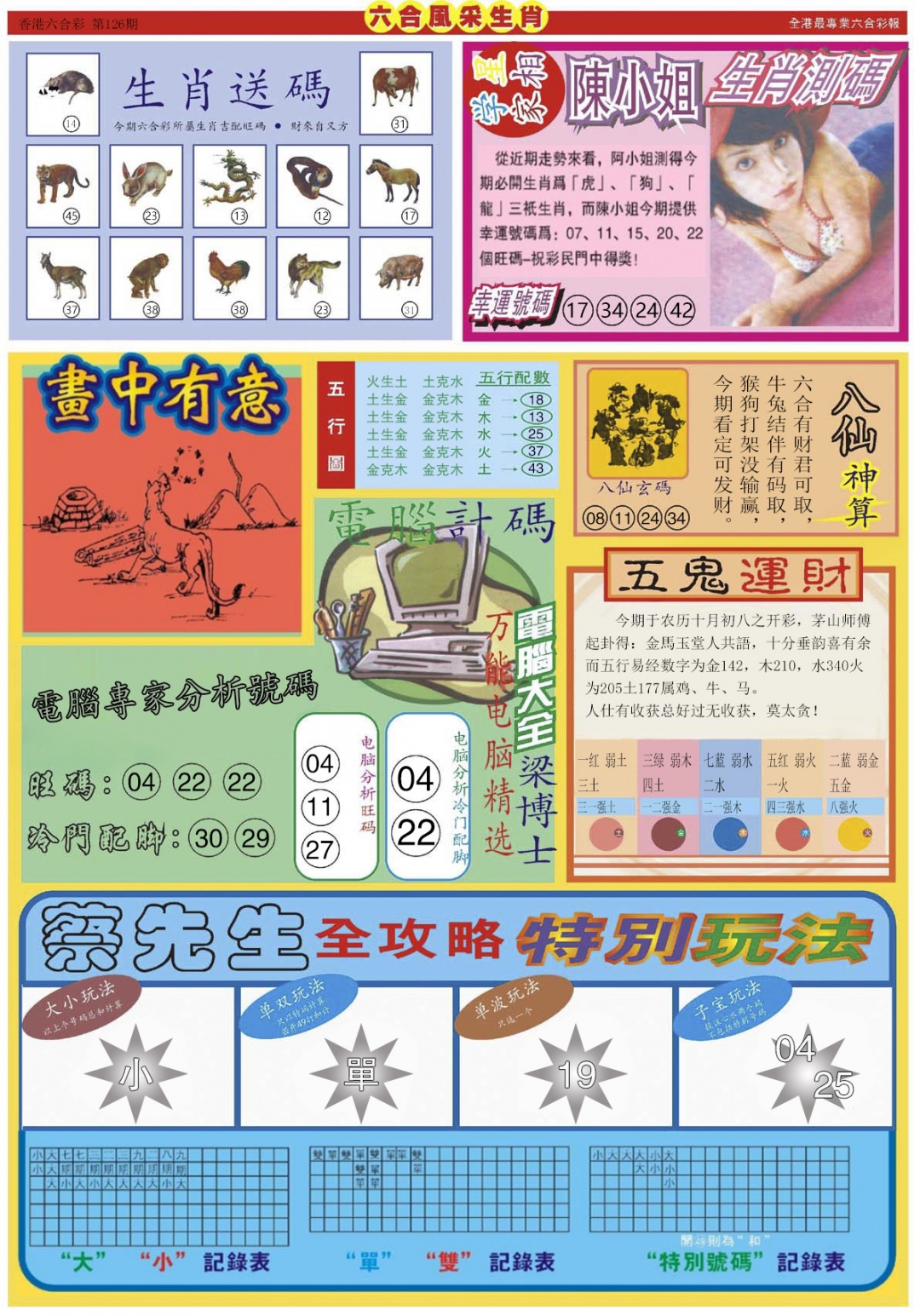 六合彩126期六合风采B