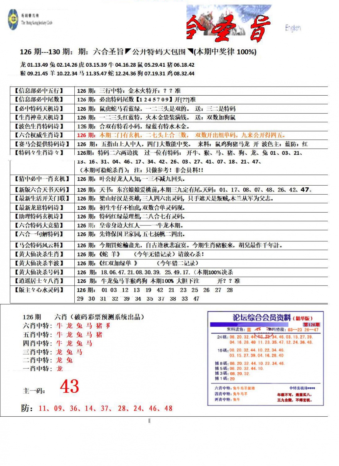 六合彩126期六合圣旨