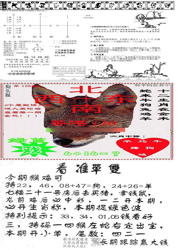 六合彩126期特码内幕B