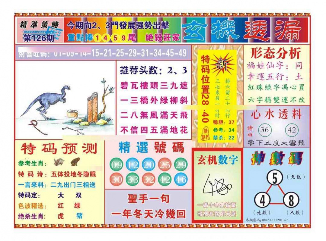 六合彩126期玄机透漏（新图）