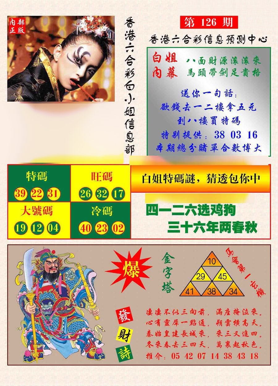 六合彩126期港彩内幕报