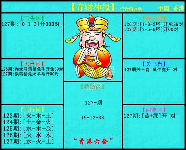 六合彩127期青财神报