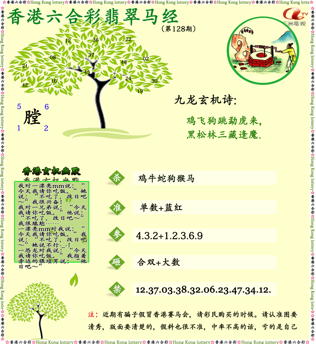 六合彩128期翡翠马经