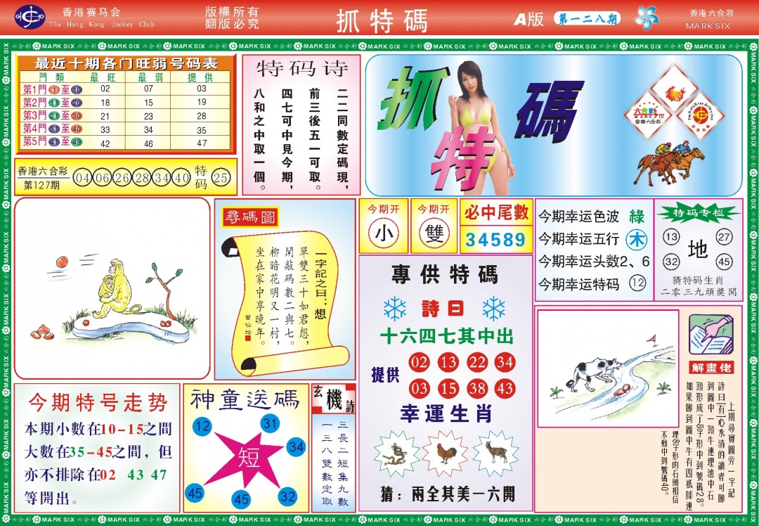 六合彩128期118抓特码A(新图)