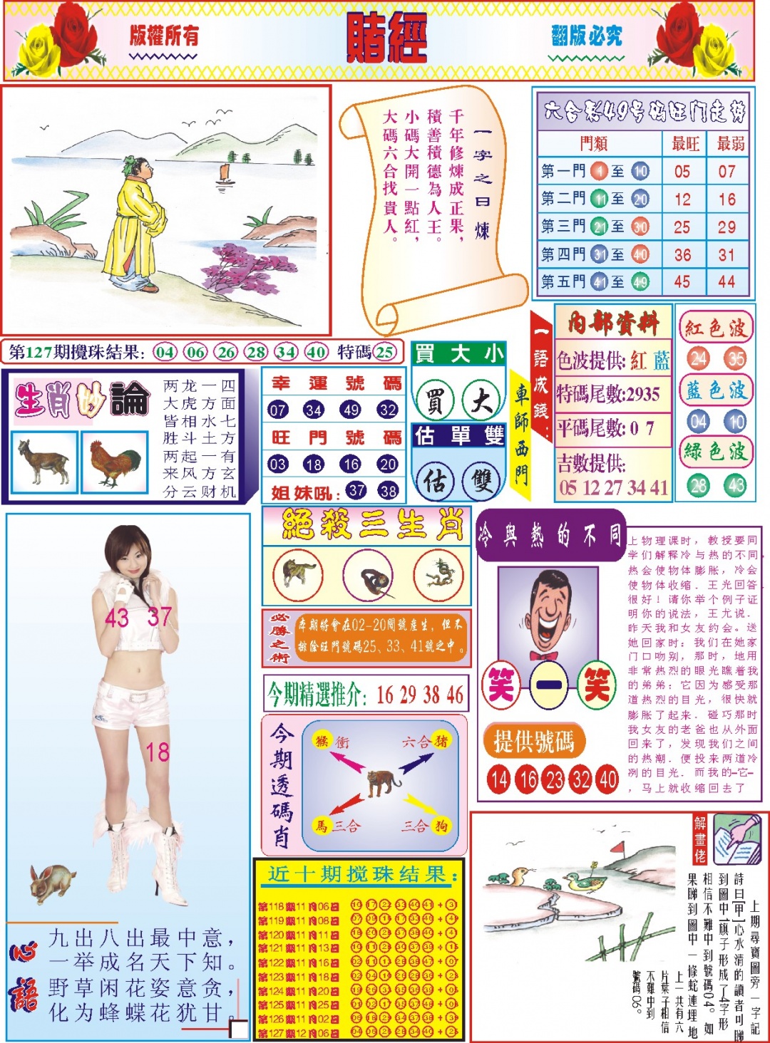 六合彩128期118赌经(新图)