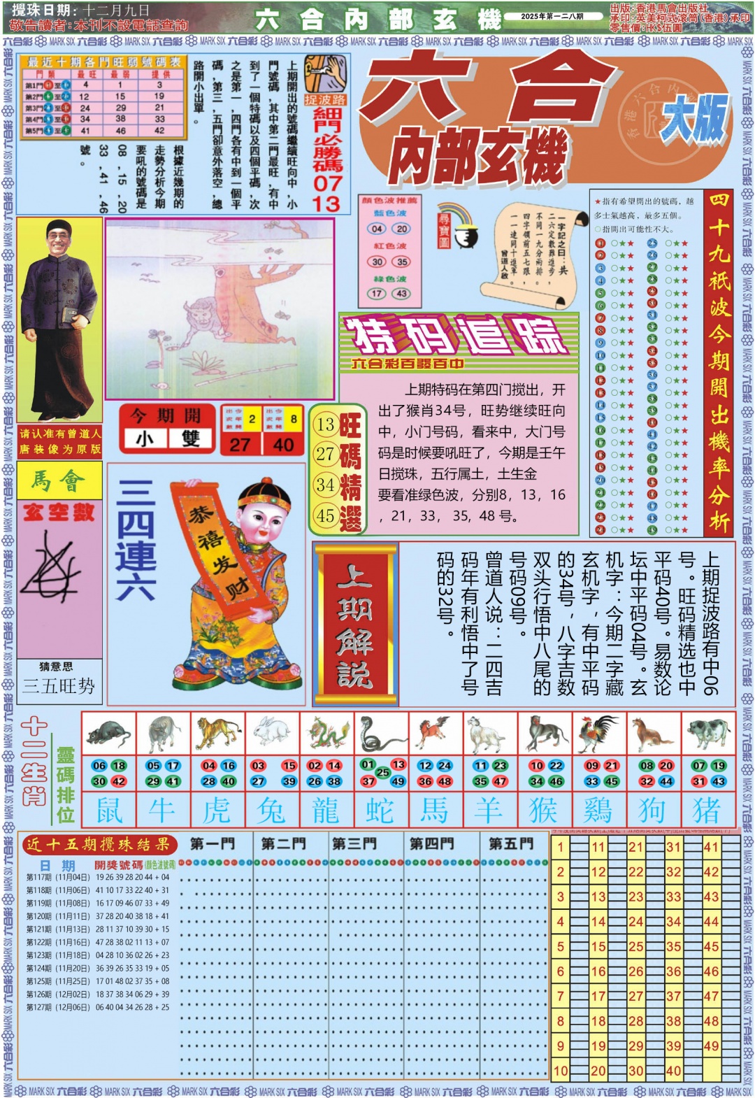 六合彩128期六合内部A加大版