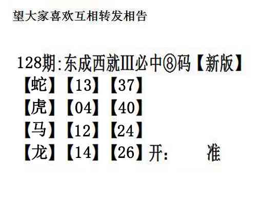 六合彩128期东成西就