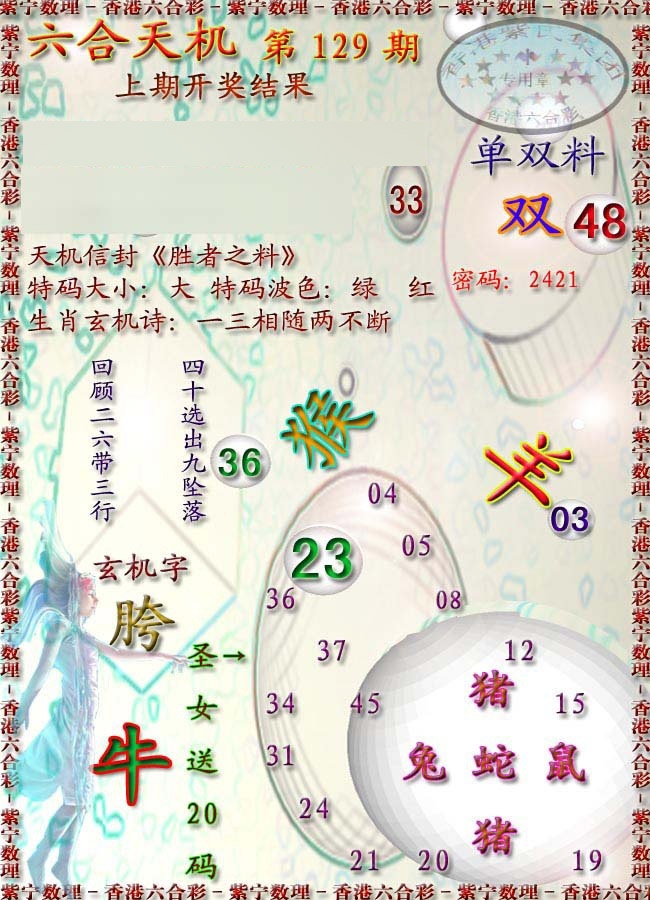六合彩129期天机报