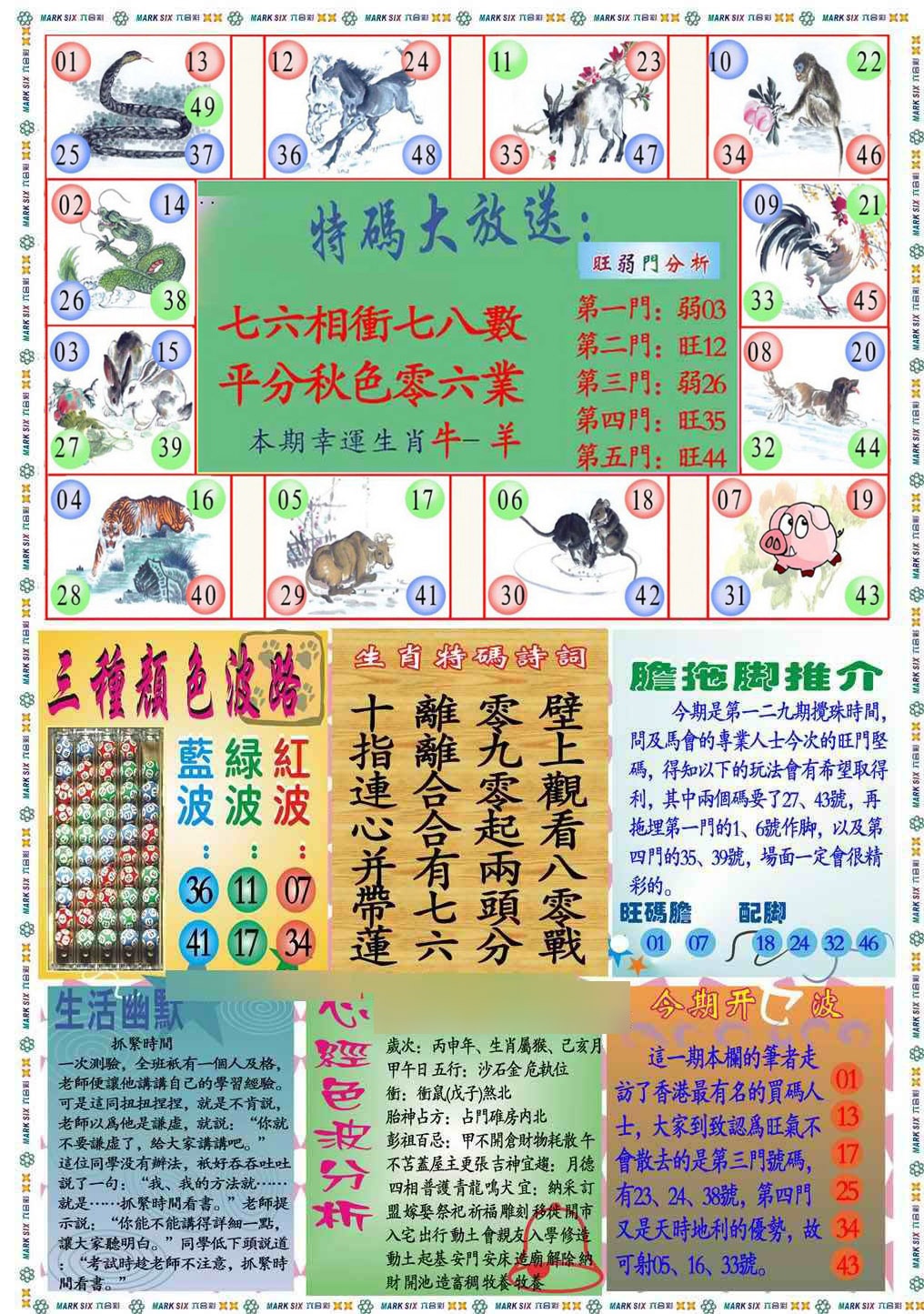 六合彩129期马经心经B(新图推荐)