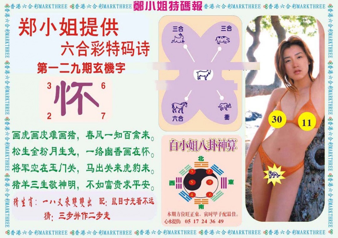 六合彩129期郑小姐特码报B