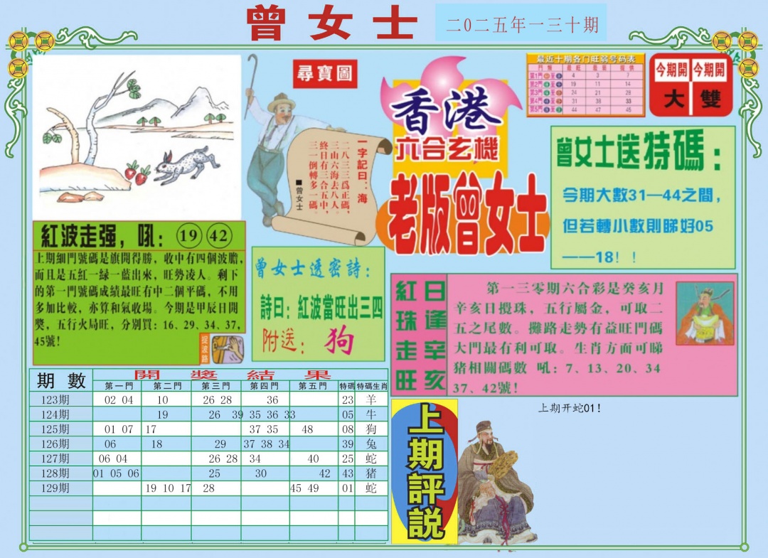 六合彩130期老版曾女士A