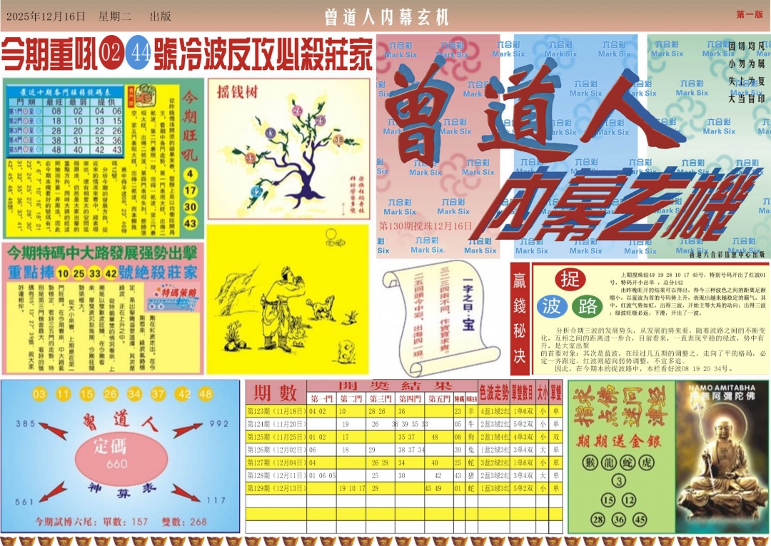 六合彩130期曾道人内幕A