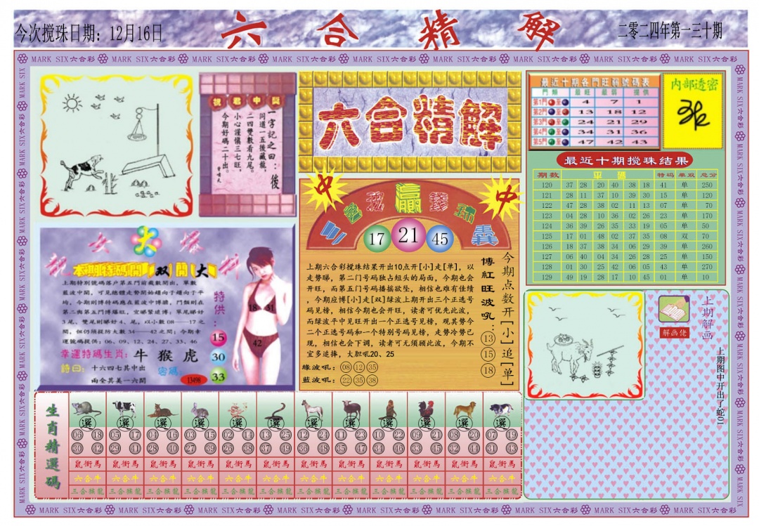 六合彩130期六合精解A