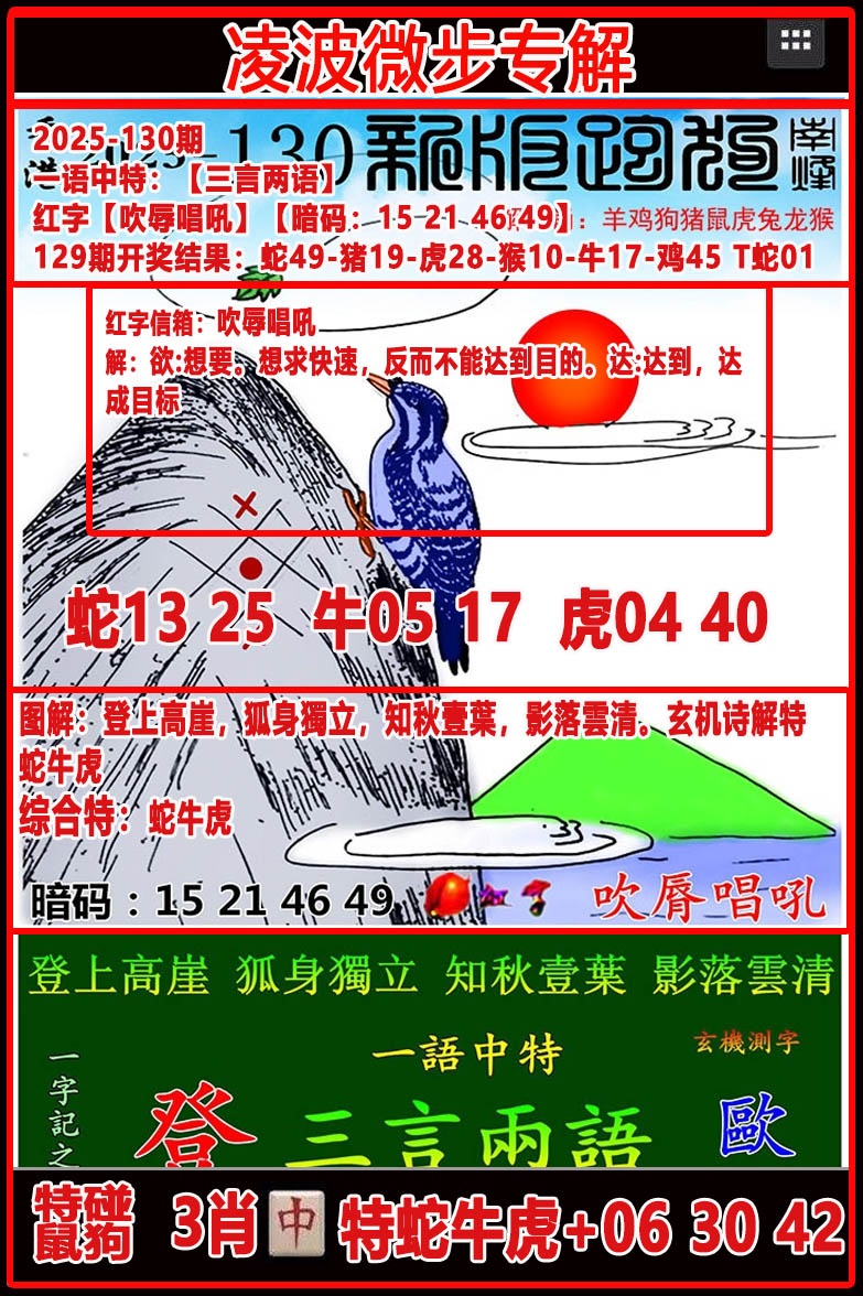 六合彩130期凌波微步专解跑狗
