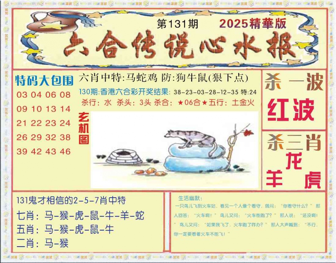 六合彩131期六合传说(心水版)