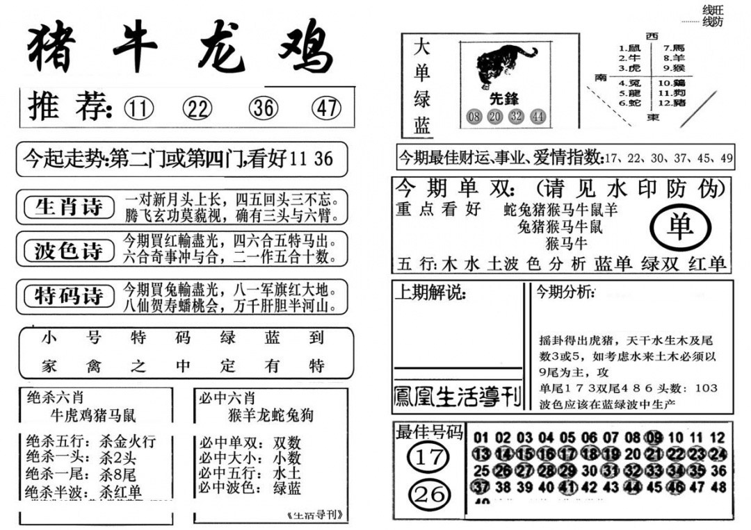 六合彩131期生活快报(新料)