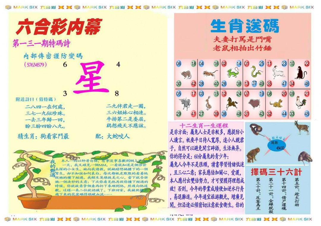 六合彩131期马经内幕B(新图推荐)