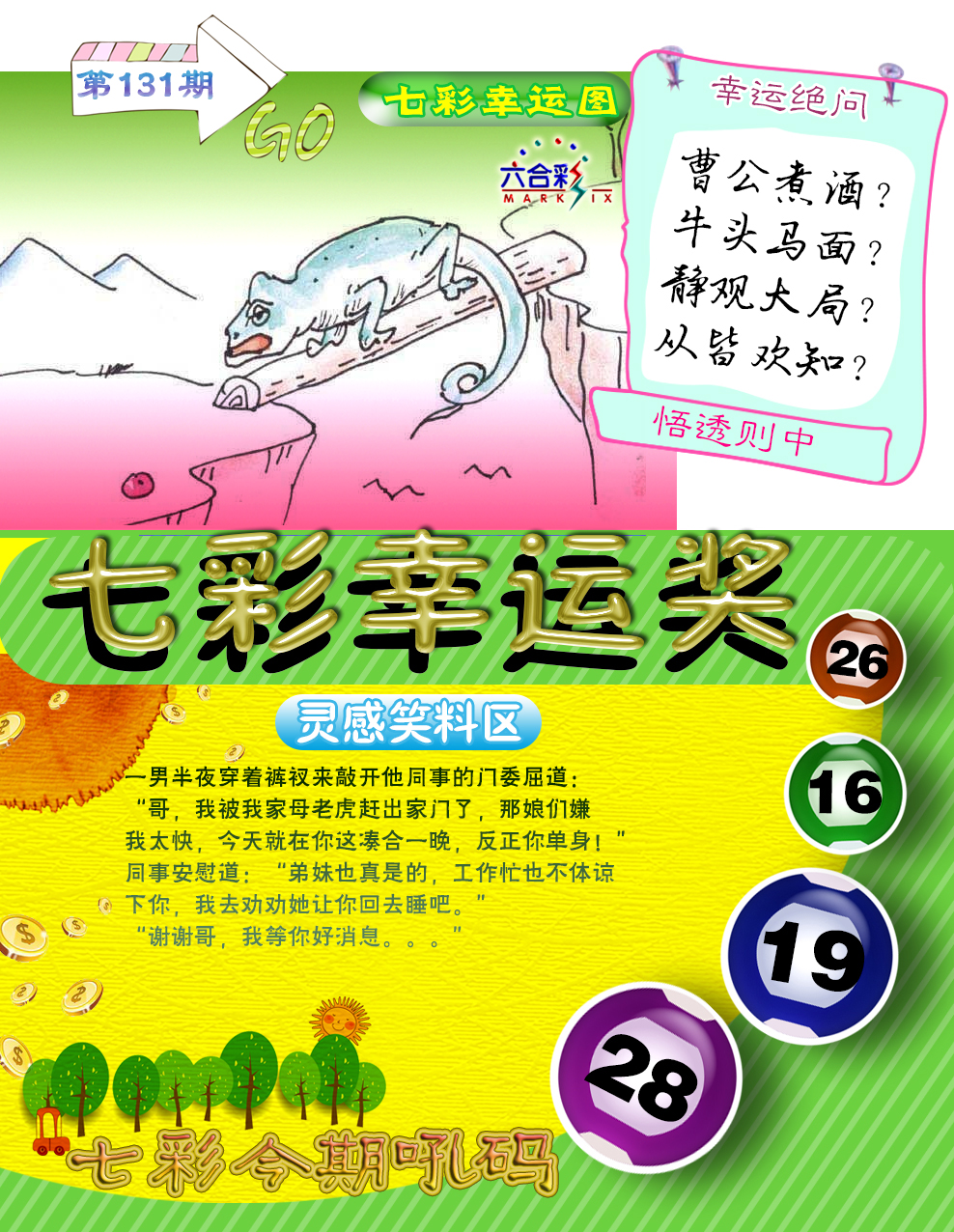 六合彩131期七彩幸运奖