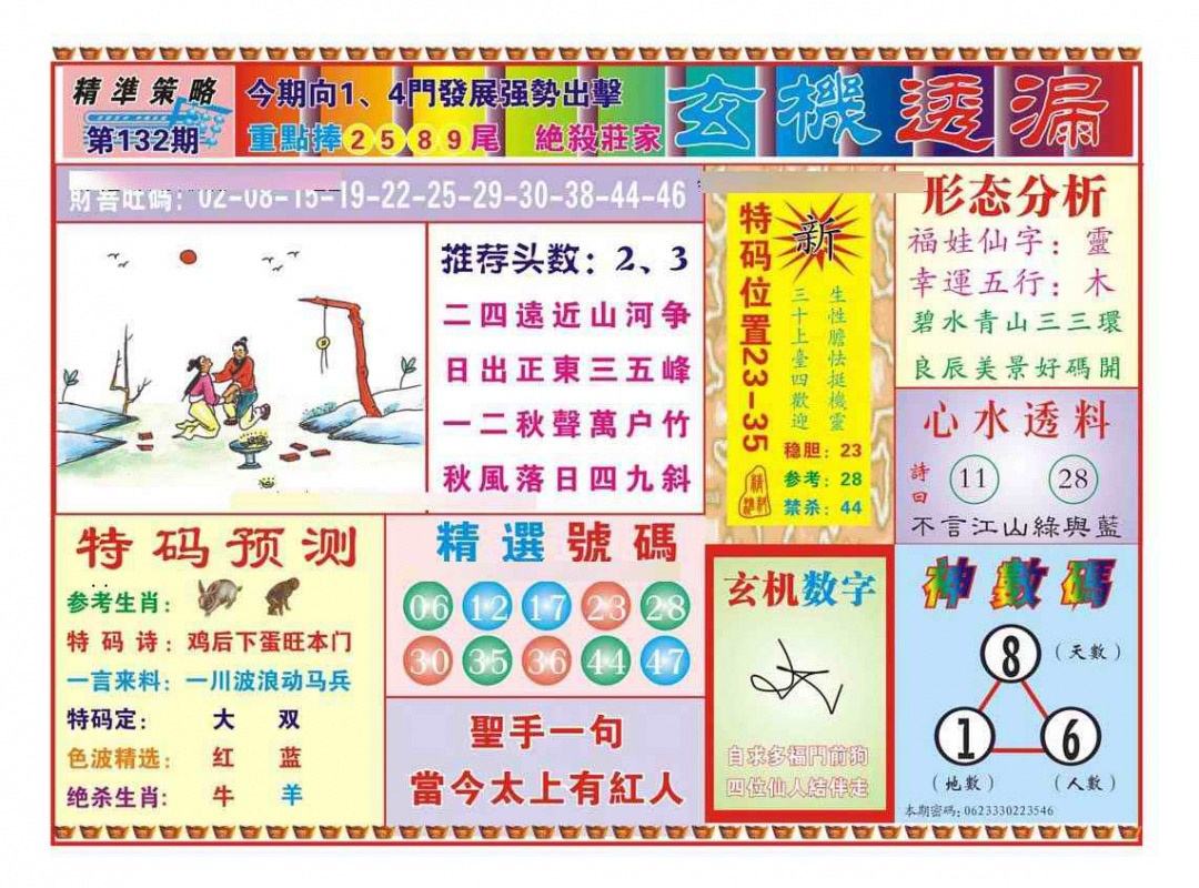 六合彩132期玄机透漏（新图）