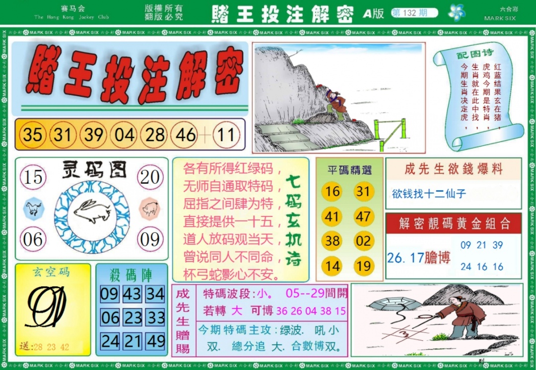 六合彩132期赌王投注解密记录