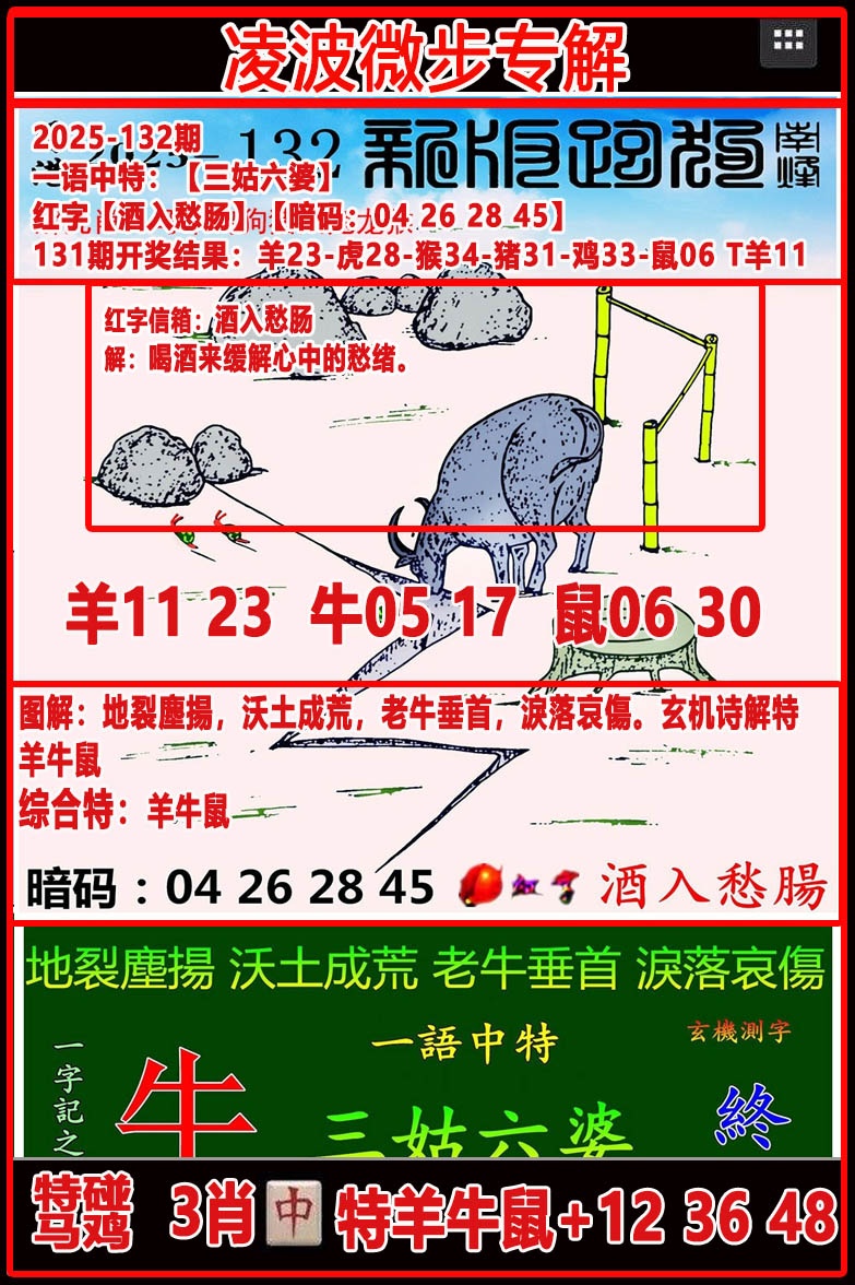 六合彩132期凌波微步专解跑狗