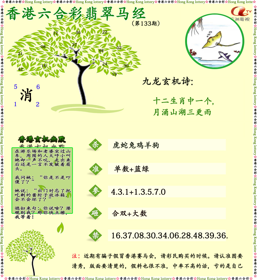 六合彩133期翡翠马经